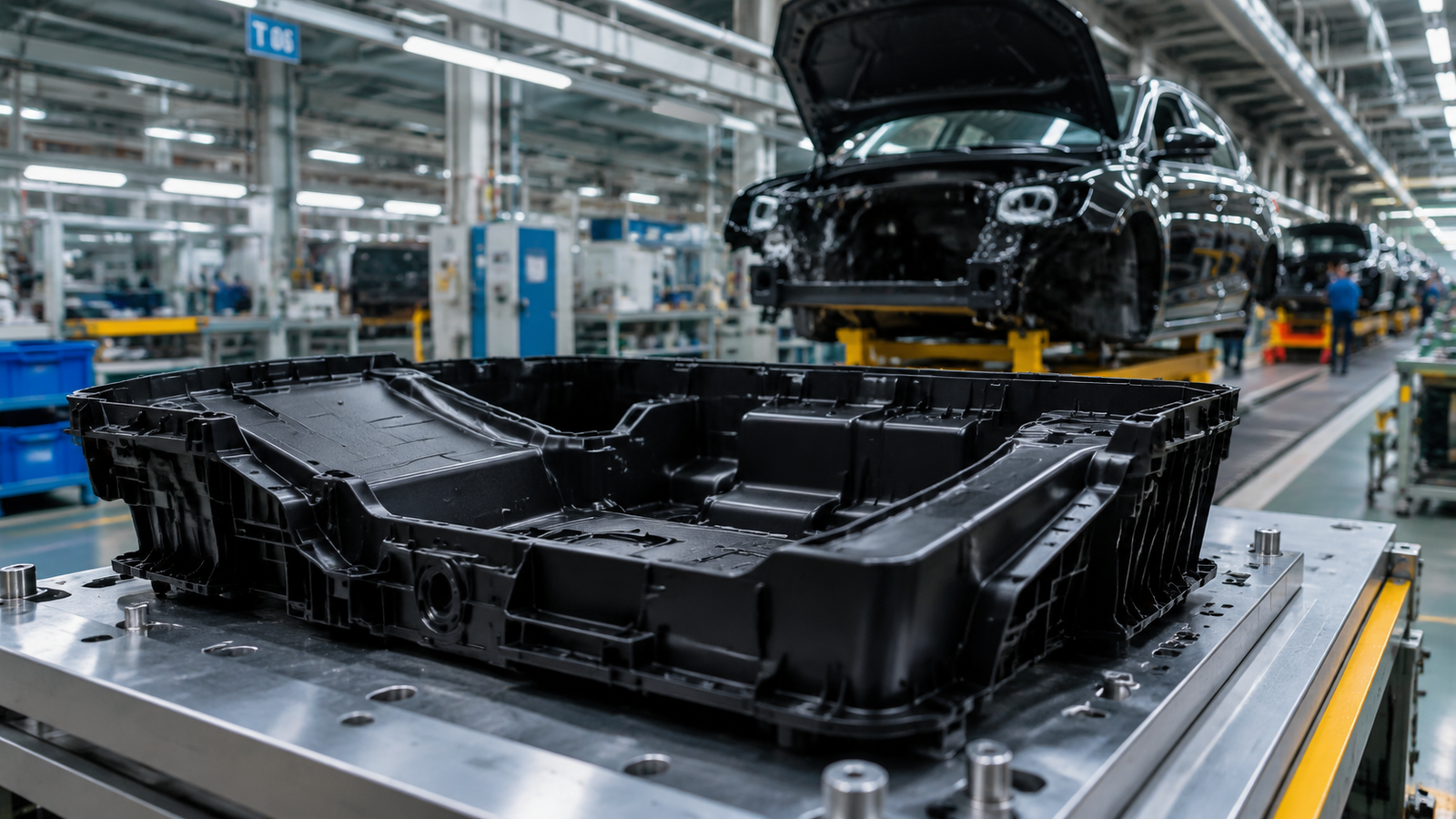 Automotive plastic components in a modern vehicle engine bay