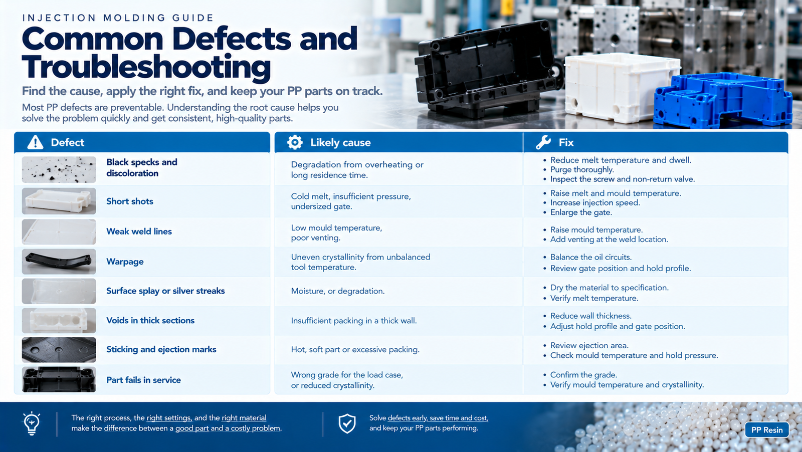 Common PEEK moulding defects and their root causes